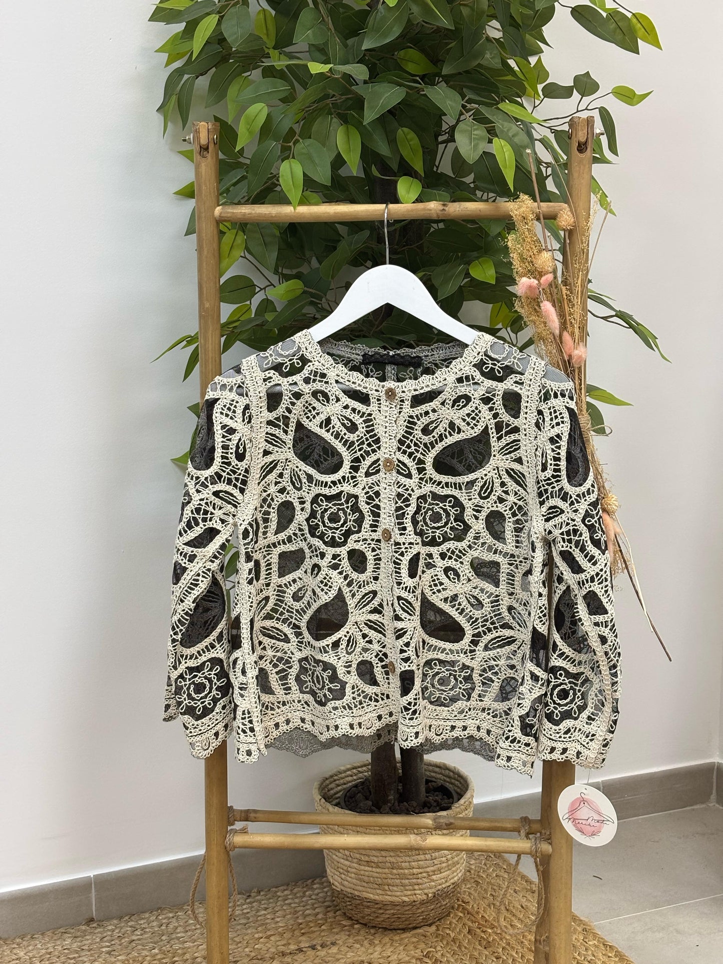 Chaqueta croché corta Floris